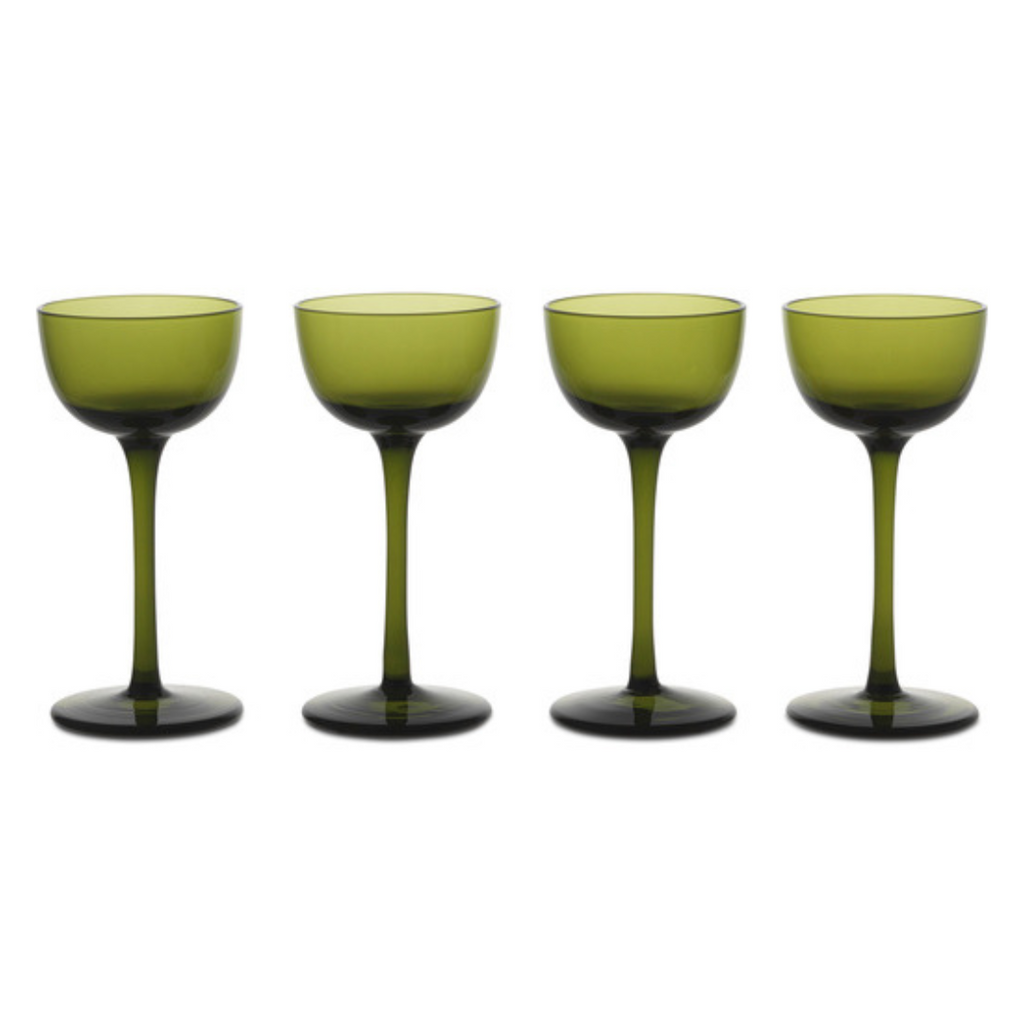 Ferm Living - Host Red Wine Glasses - Set of 2 - Moss Green