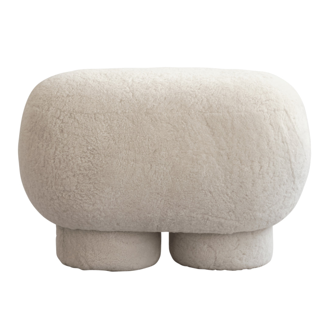 Big Foot Bench, Petit - Sandshell Sheepskin