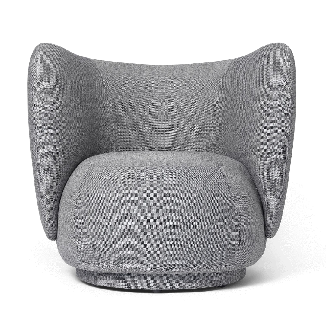 Rico Lounge Chair - Main Line Flax - Navy Melange