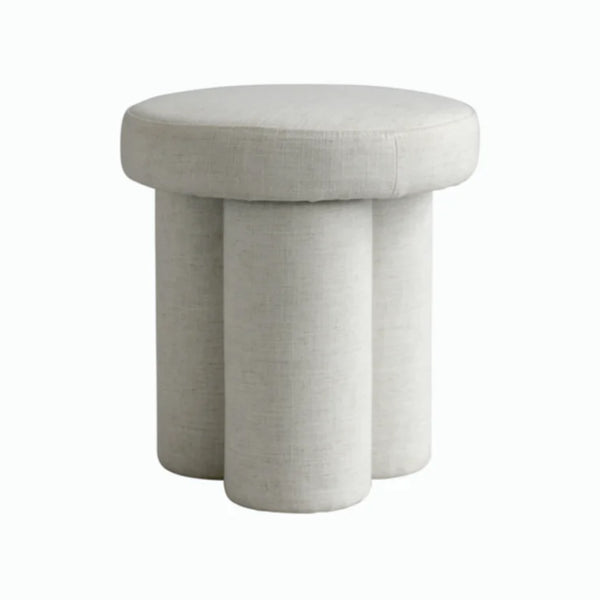 Big Foot Stool - Linen White Chalk