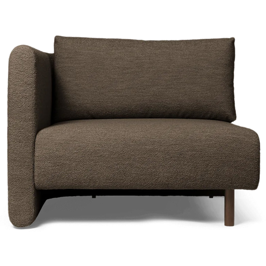 Dase Sofa Armrest Left Soft Bouclé - Dark Brown