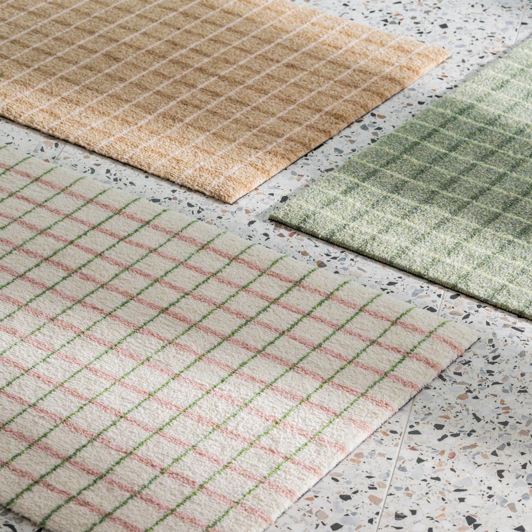 Grid Floor Mat - Matcha Lemon