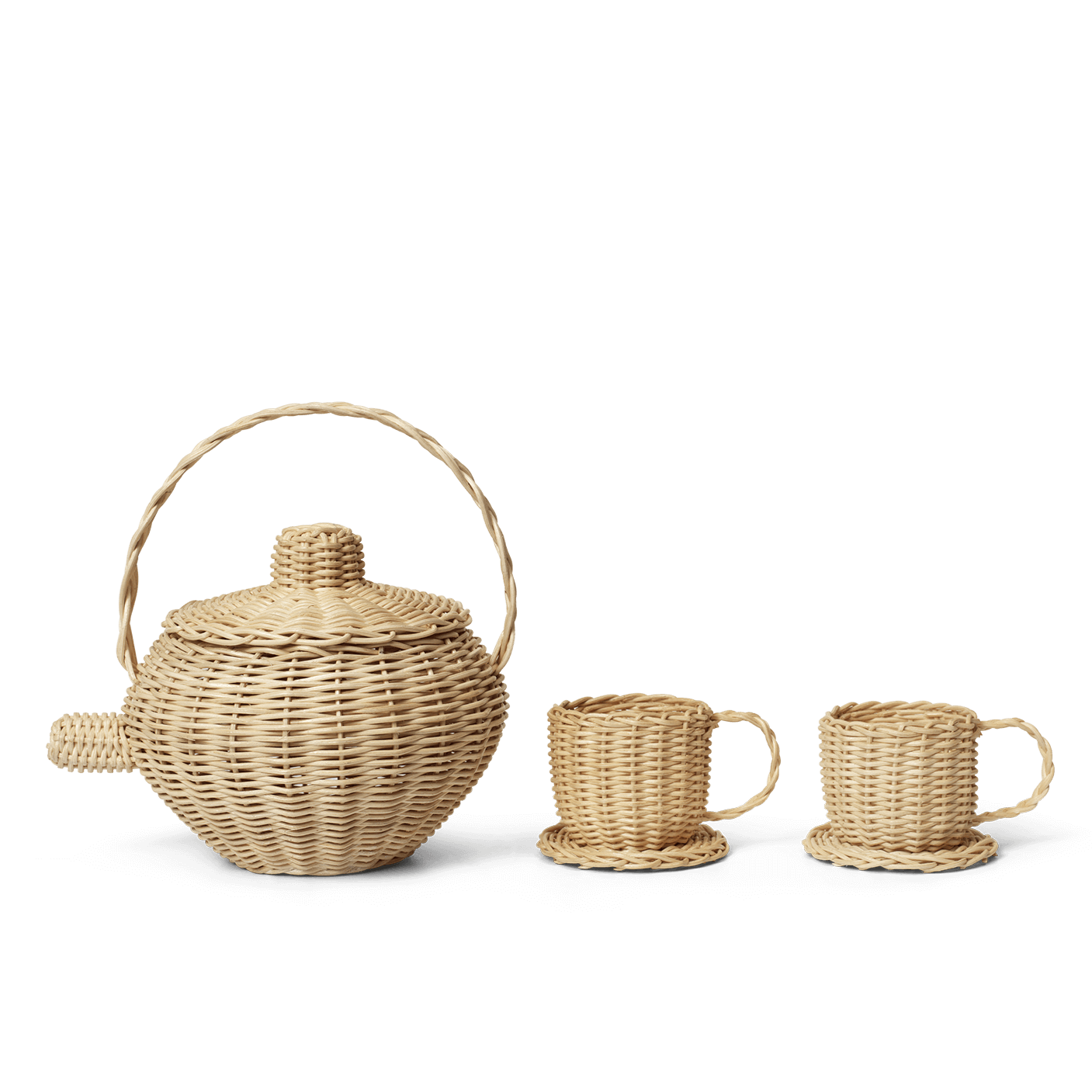 Rattan Tea Set