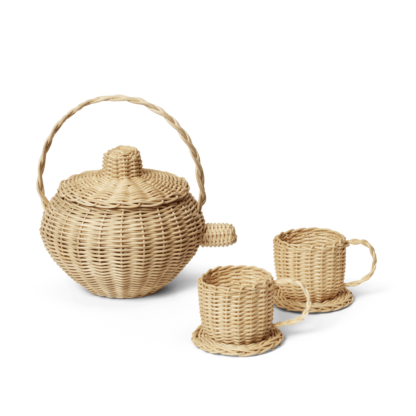 Rattan Tea Set