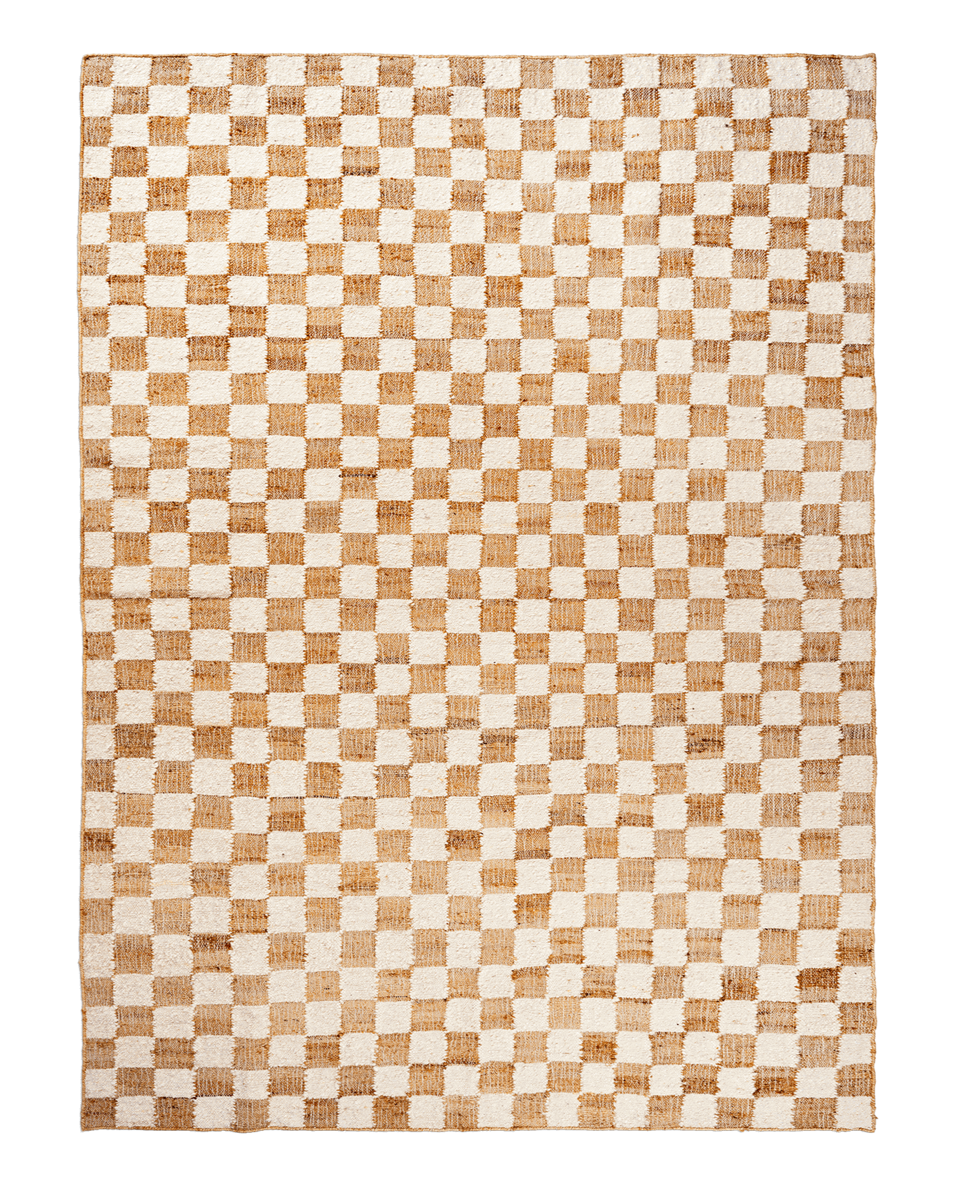 Check Wool Jute Rug - 200 x 300