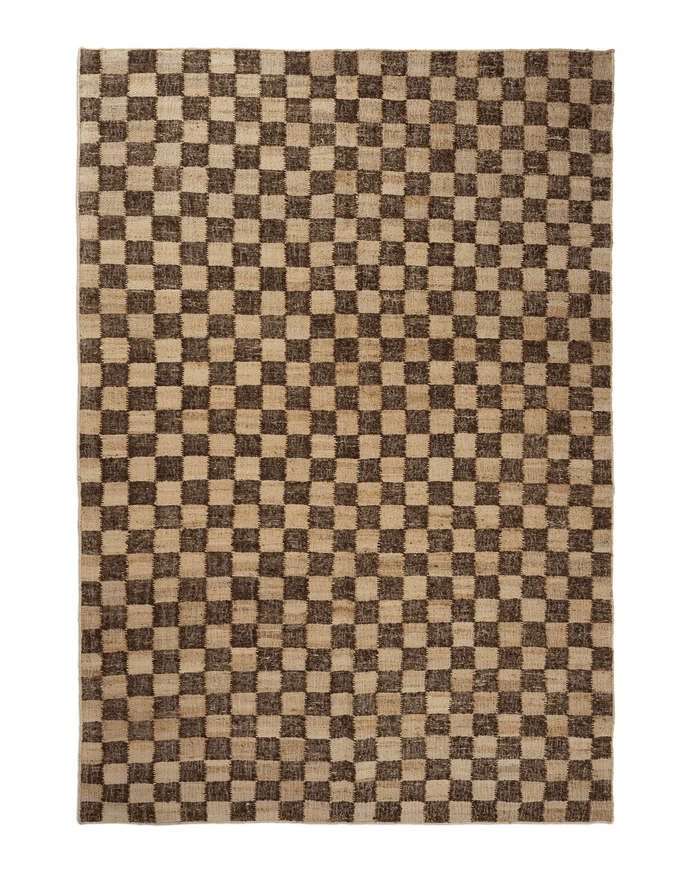 Check Wool Jute Rug - 200 x 300