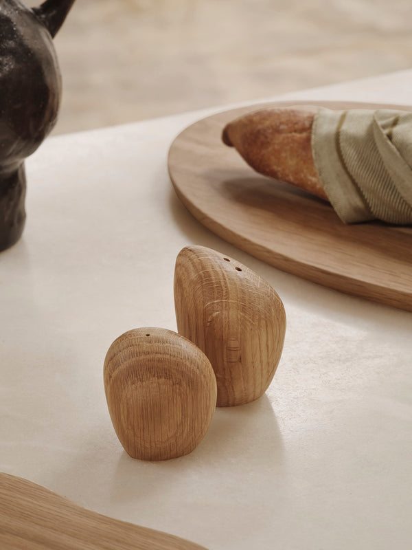 Cairn Salt and Pepper Shakers - Set of 2 - Oak