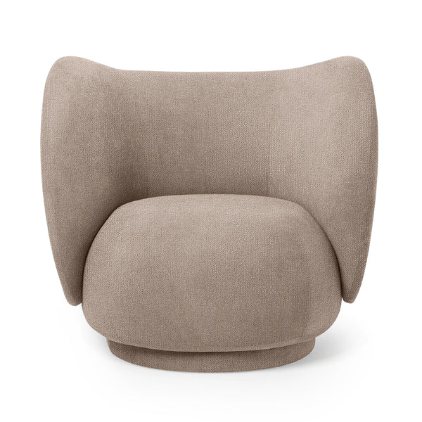 Rico Lounge Chair - Swivel - Bouclé - Sand