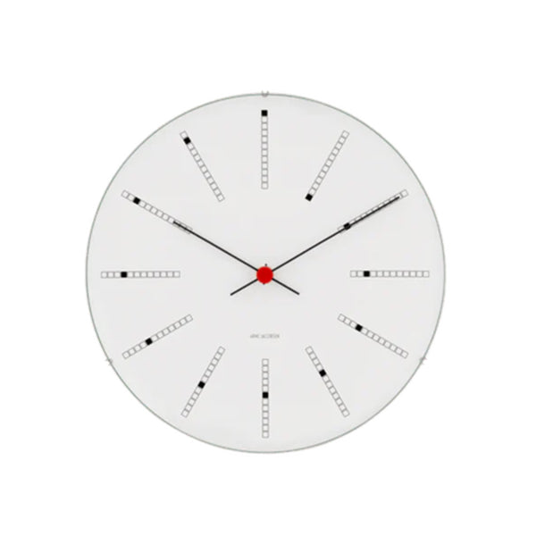 Bankers Wall Clock White/Black/Red