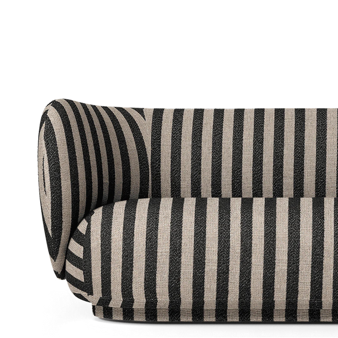 Rico 3-Seater Sofa - Louisiana - Sand/Black