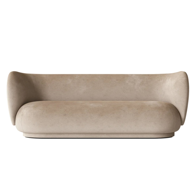 Rico 3-Seater Sofa - Faded Velvet - Sand