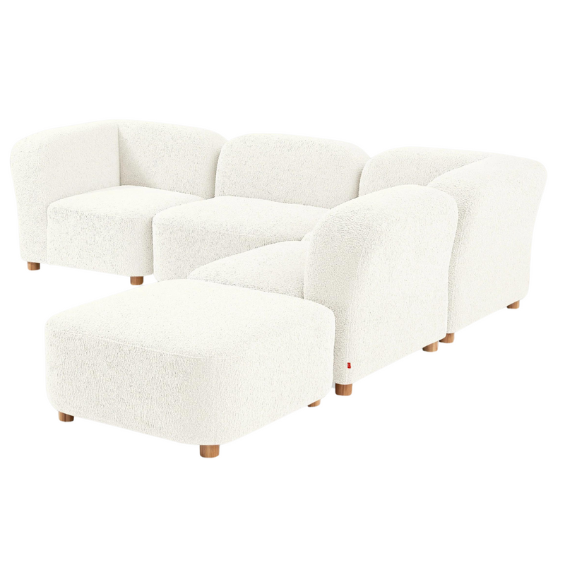 Circuit Modular 5-Pc Sectional Himalaya Cloud- Gus Modern at Batten Home