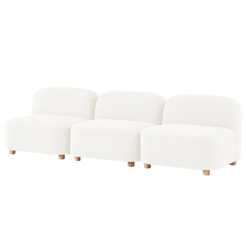 Circuit Modular 3-Pc Armless Sofa Himalaya Cloud- Gus Modern at Batten Home