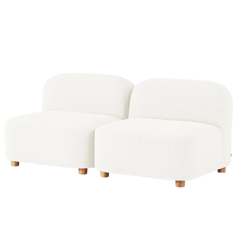 Circuit Modular 2-pc Armless Sofa Himalaya Cloud- Gus Modern at Batten Home