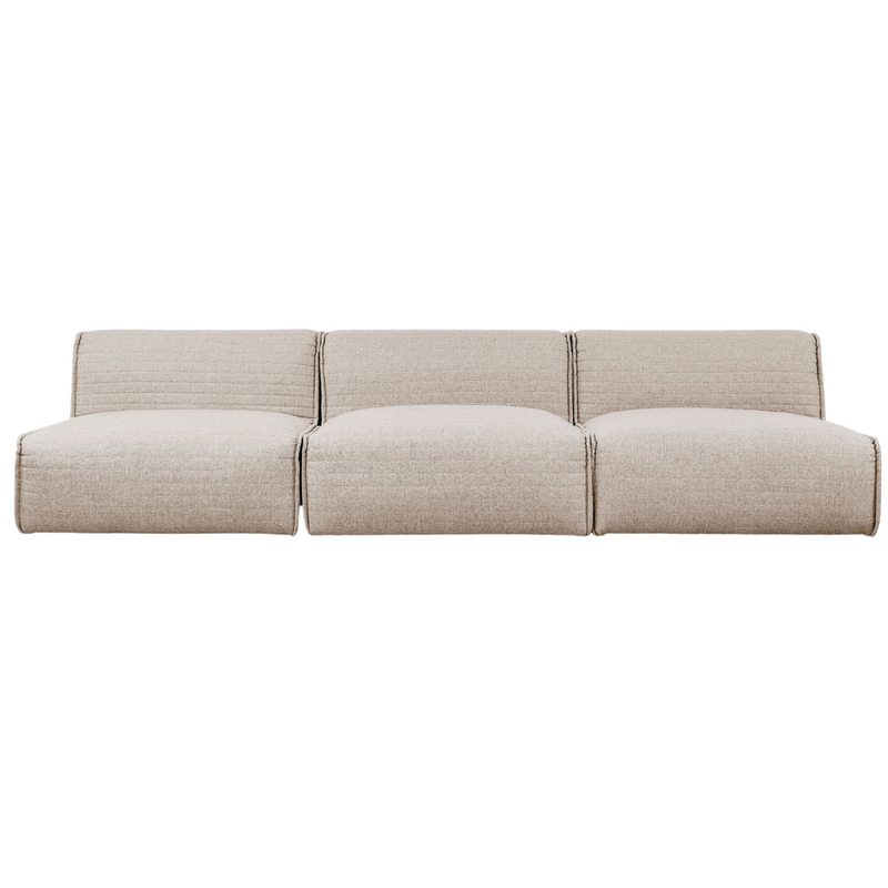 Nexus Modular 3-Pc Sofa Parliament Coffee - Gus Modern at Batten Home