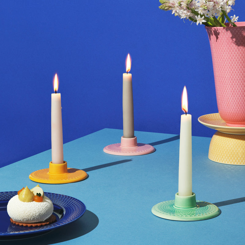 Lyngby Porcelain Rhombe Candle Holder