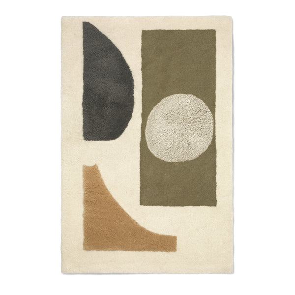 Bloco Tufted Rug - Green/Off-White