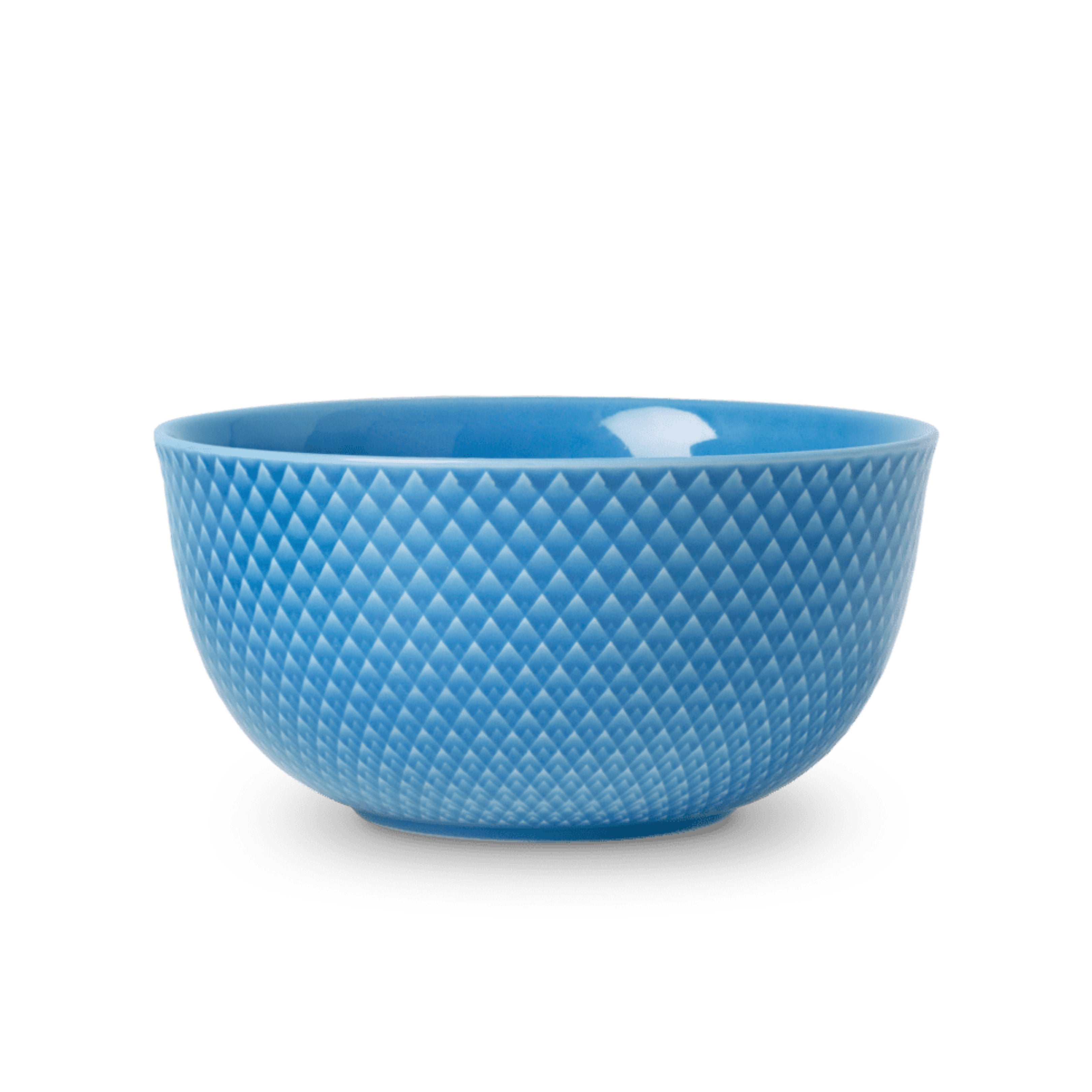 Lyngby Porcelain Rhombe Serving Bowl 17.5 Blue