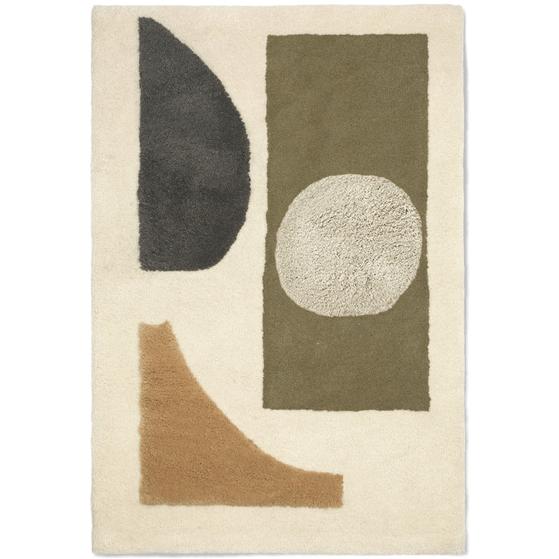 Bloco Tufted Rug - Green/Off-White