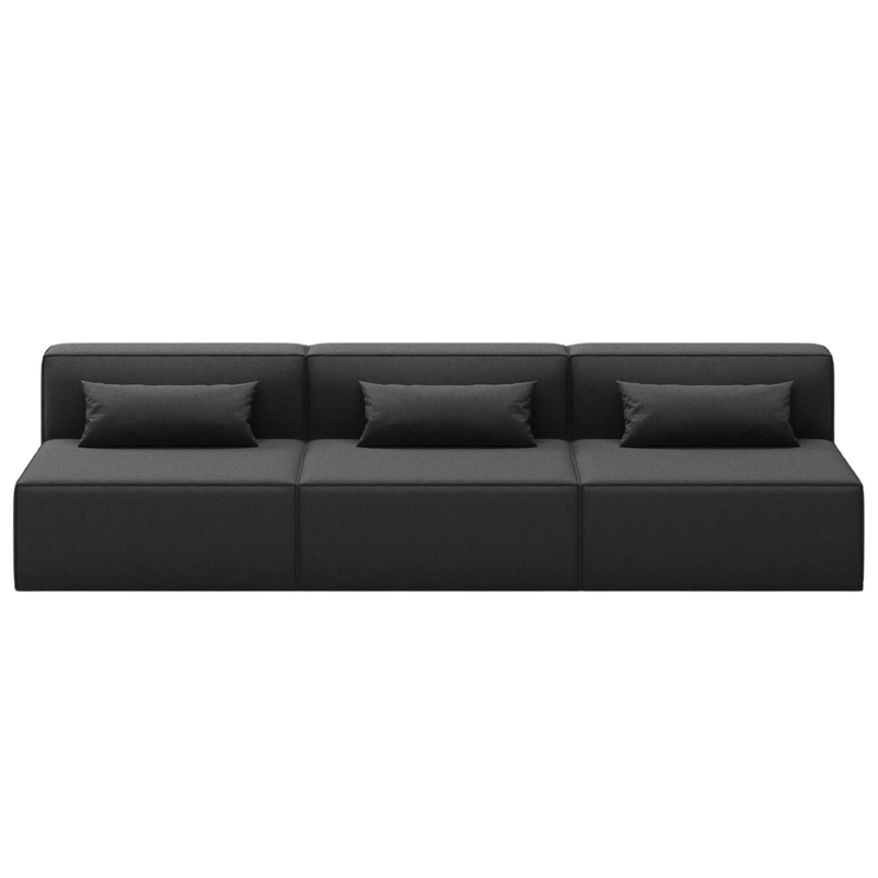 Mix Modular 3-Pc Armless Sofa Mowat Raven - Gus Modern at Batten Home