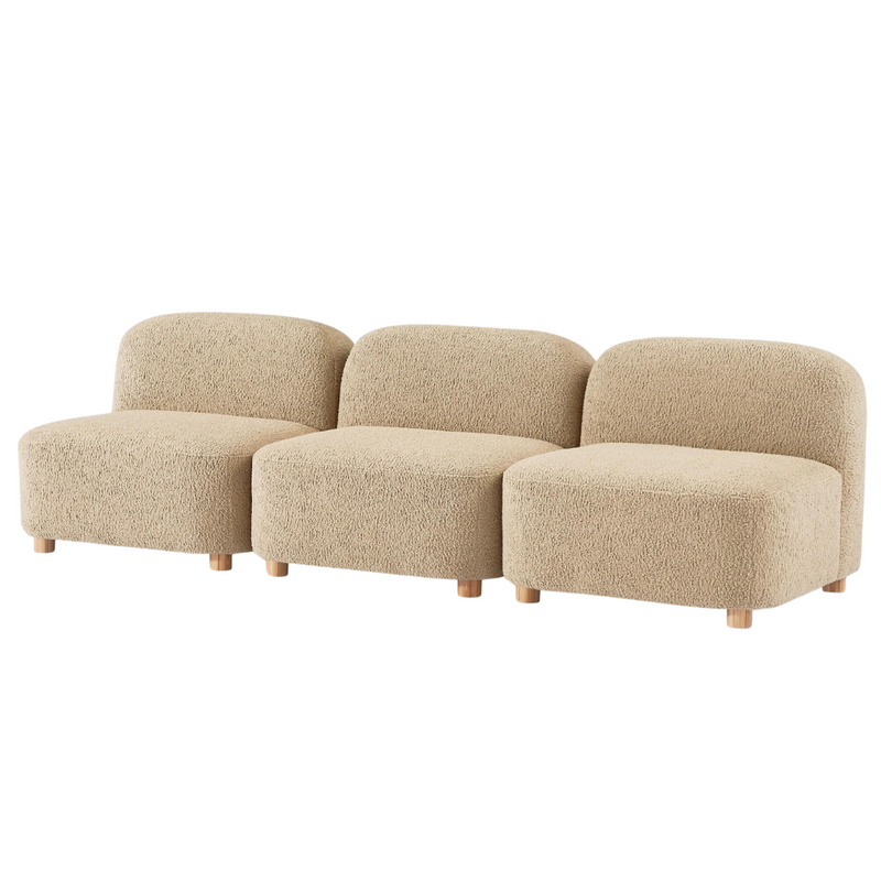 Circuit Modular 3-Pc Armless Sofa Himalaya Dune - Gus Modern at Batten Home