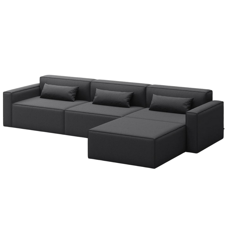 Mix Modular 4-Pc Sectional Mowat Raven - Gus Modern at Batten Home