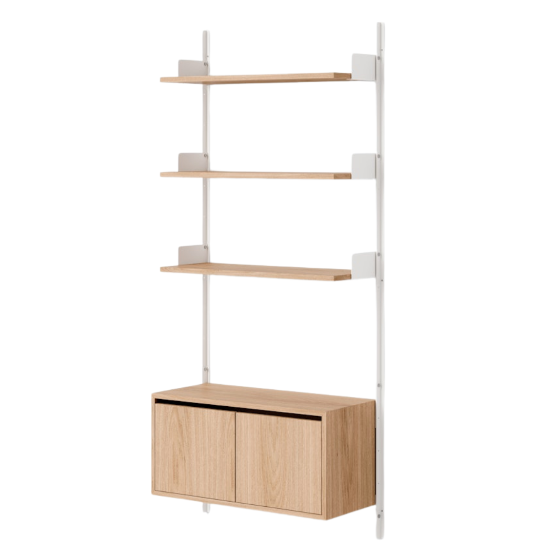 New Works Wall Shelf 1900 Cabinet Low with Doors