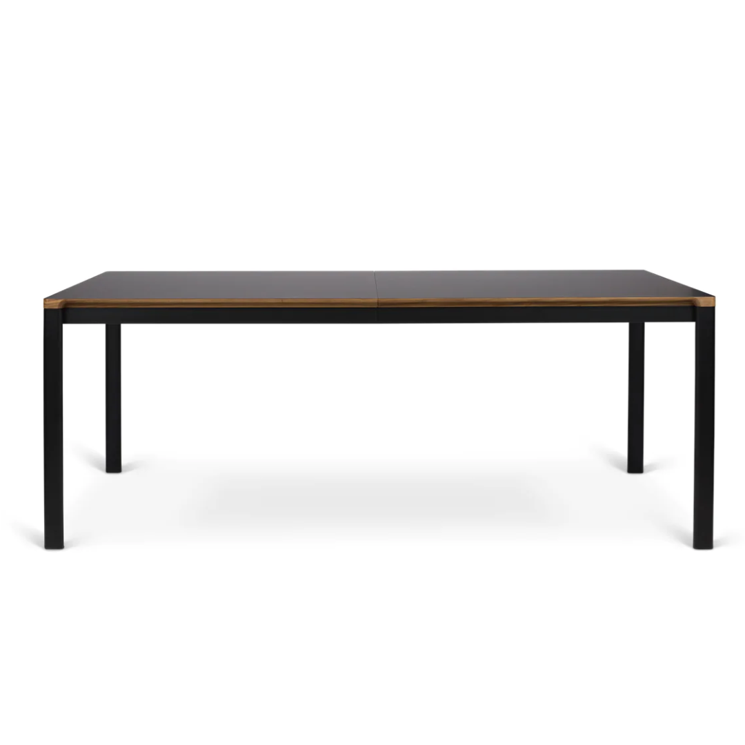 Meet Dining Table - Black Laminate w/ Oak Edges