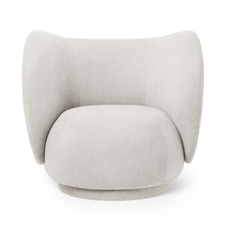 Rico Lounge Chair - Swivel - Bouclé - Off-White