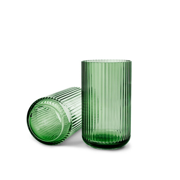 Lyngby Porcelain Glass Vase 25 Green