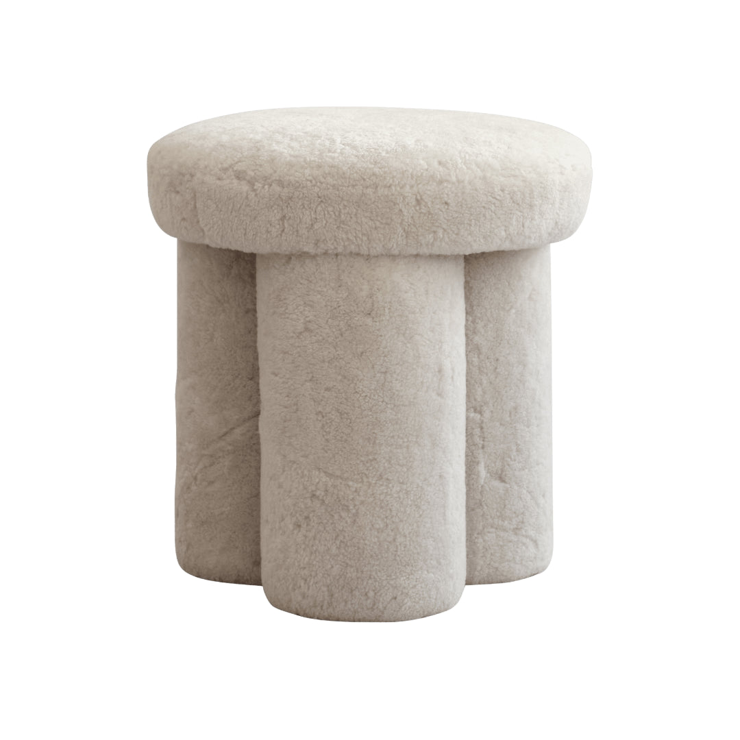 Big Foot Stool - Sandshell Sheepskin