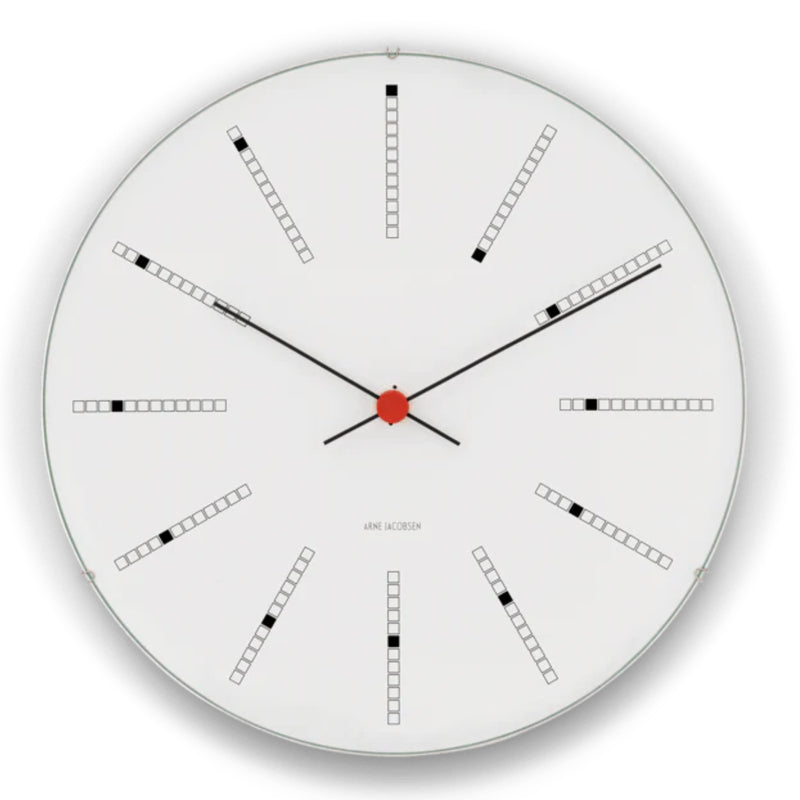 Bankers Wall Clock White/Black/Red