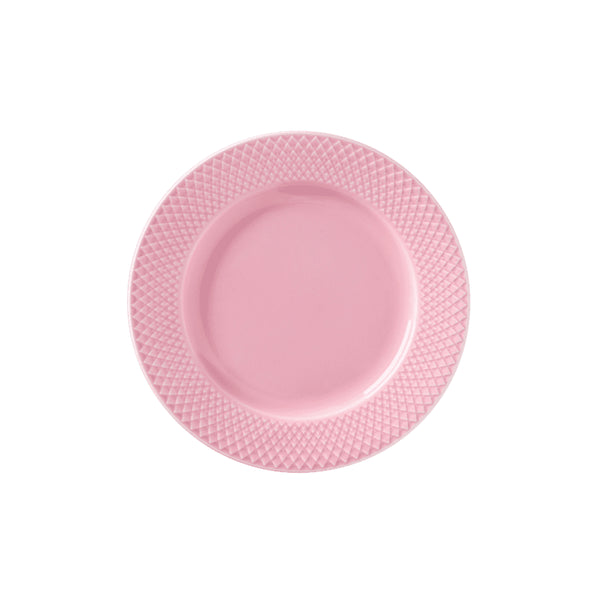 Lyngby Porcelain Rhombe Lunch Plate 21 Rose