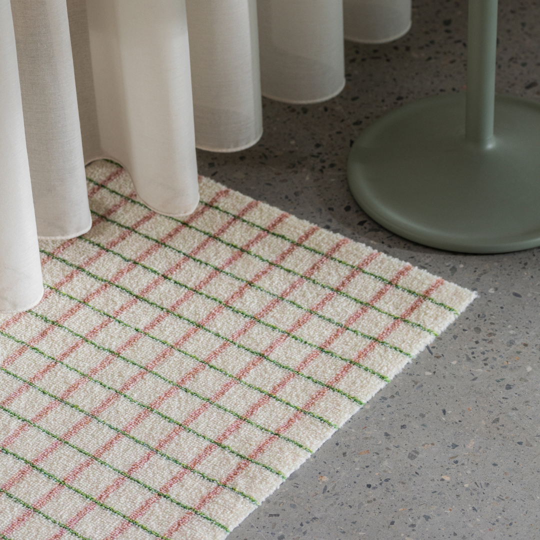 Grid Floor Mat - Lime Candycane