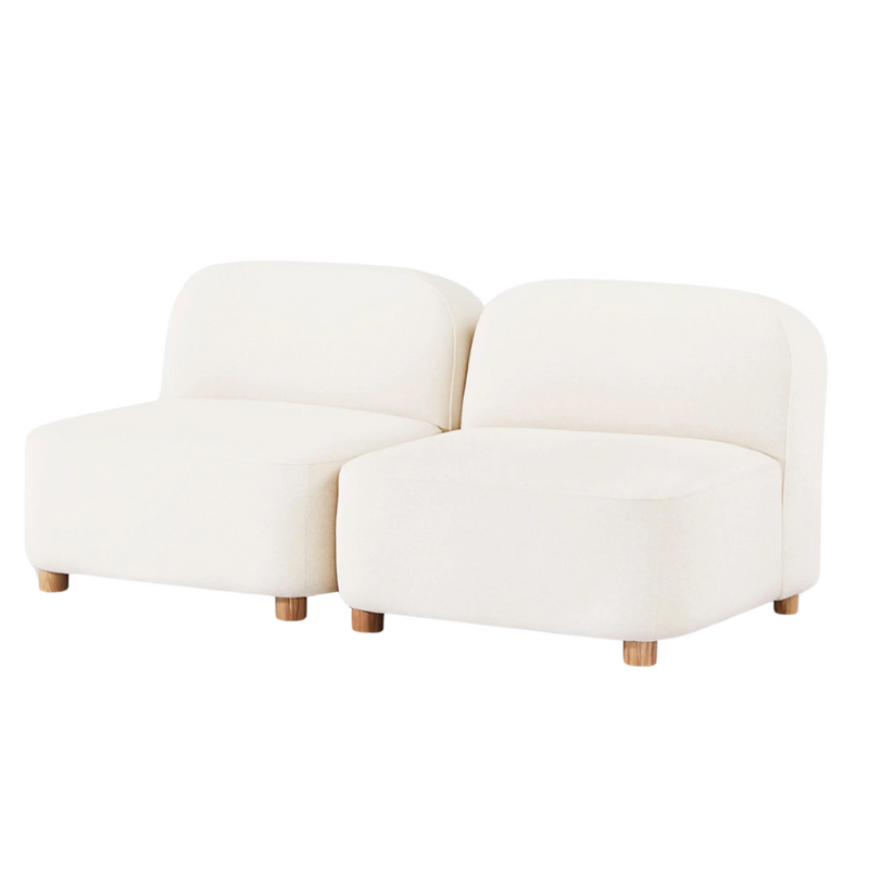 Circuit Modular 2-pc Armless Sofa Merino Cream - Gus Modern at Batten Home