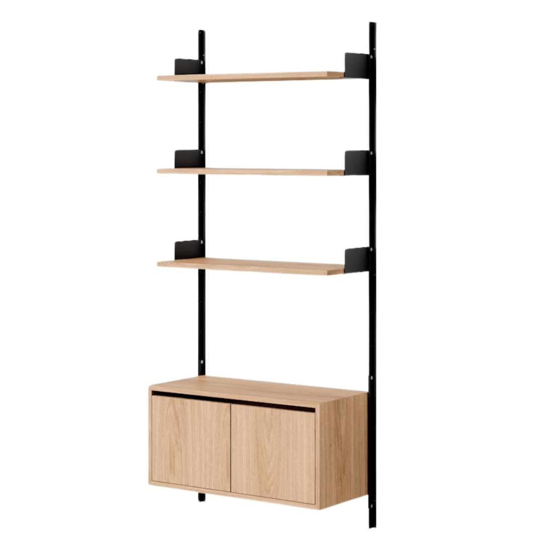 New Works Wall Shelf 1900 Cabinet Low with Doors