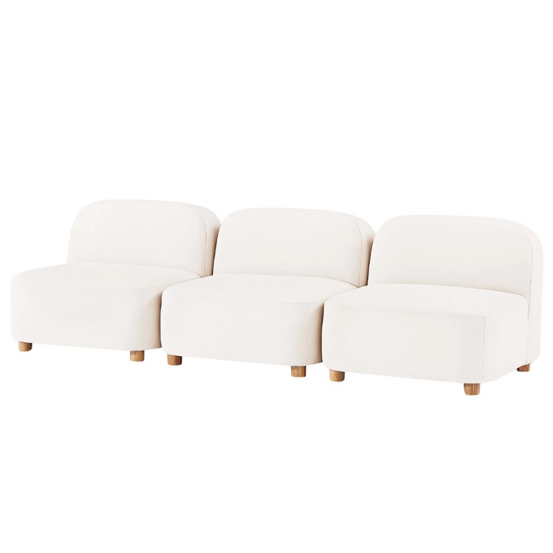 Circuit Modular 3-Pc Armless Sofa Merino Cream - Gus Modern at Batten Home