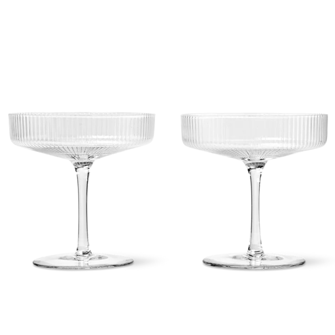 Ripple Champagne Glasses