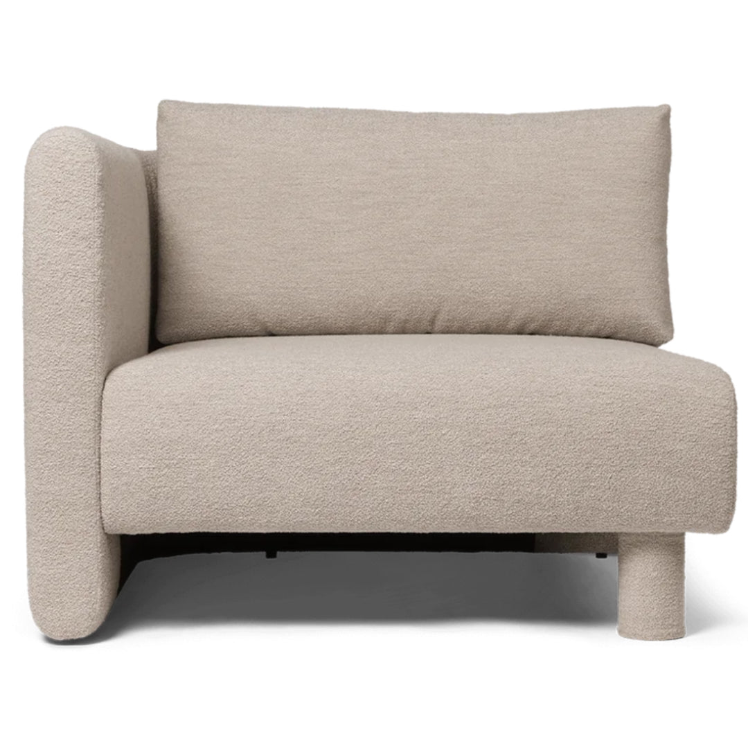 Dase Sofa Armrest Left Soft Bouclé - Natural