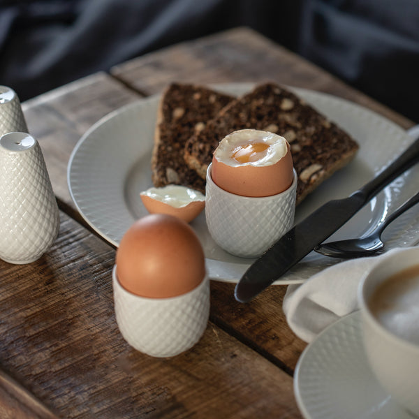 Lyngby Porcelain Rhombe Egg Cup Set of 2