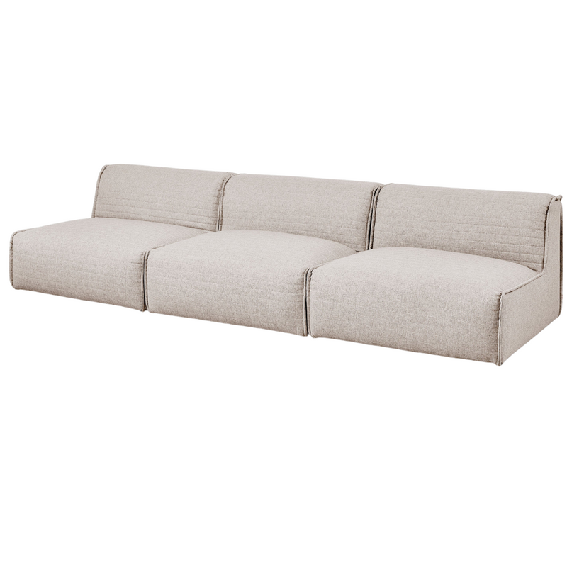 Nexus Modular 3-Pc Sofa Parliament Coffee Diagonal View- Gus Modern at Batten Home