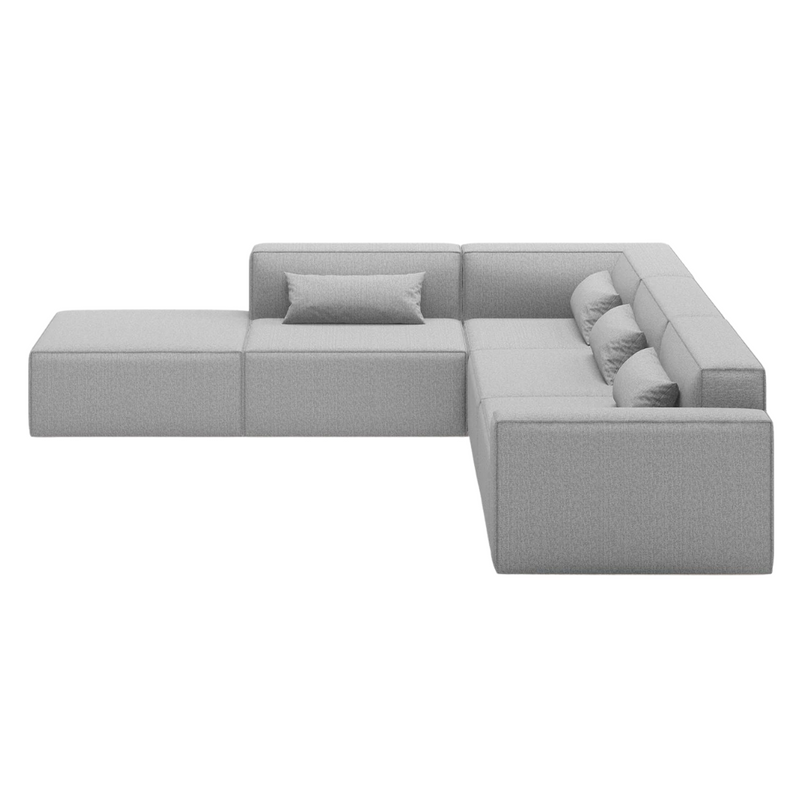 Mix Modular 5-Pc Sectional Parliament Stone LF - Gus Modern at Batten Home