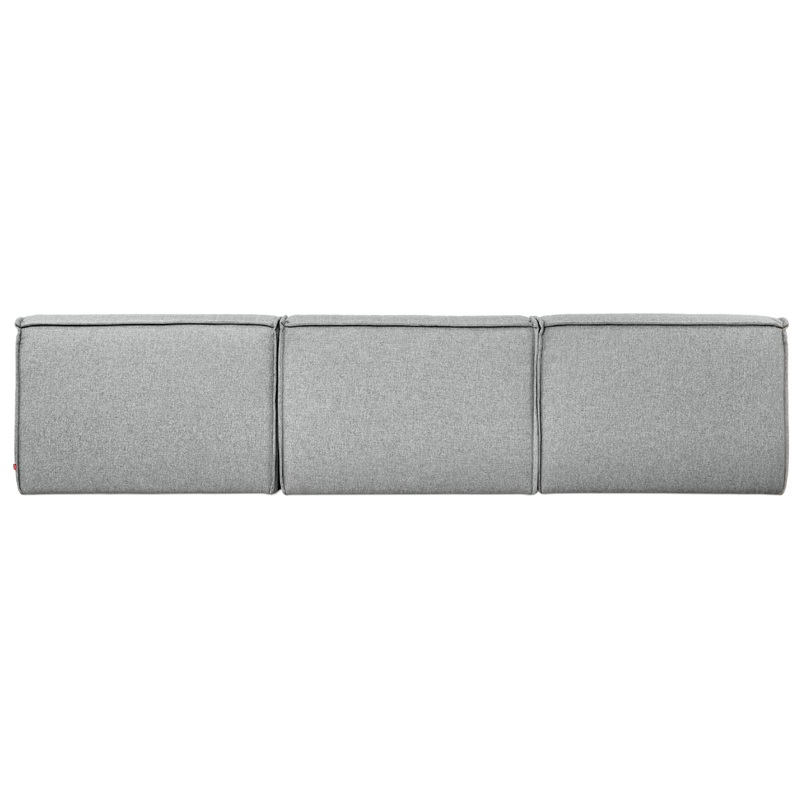 Nexus Modular 4-Pc Sectional Parliament Stone Back View - Gus Modern at Batten Home