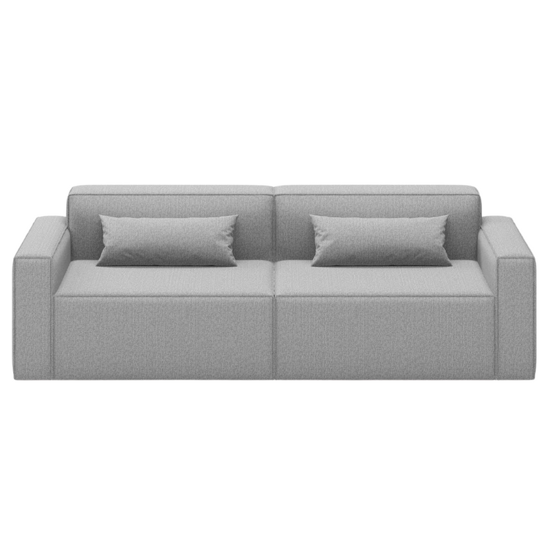 Mix Modular 2-Pc Sofa Parliament Stone - Gus Modern at Batten Home