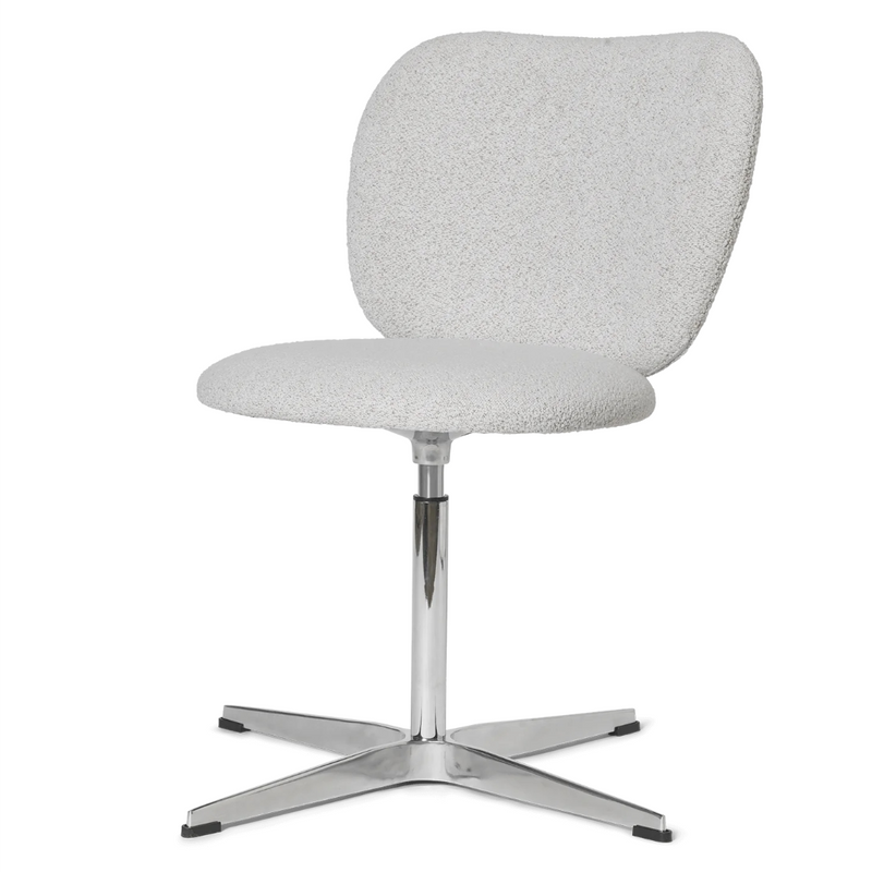 Rico Dining Chair - Swivel - Soft Bouclé - Off-White Melange