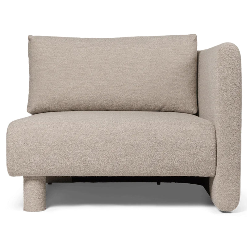 Dase Sofa Armrest Right Soft Bouclé - Natural