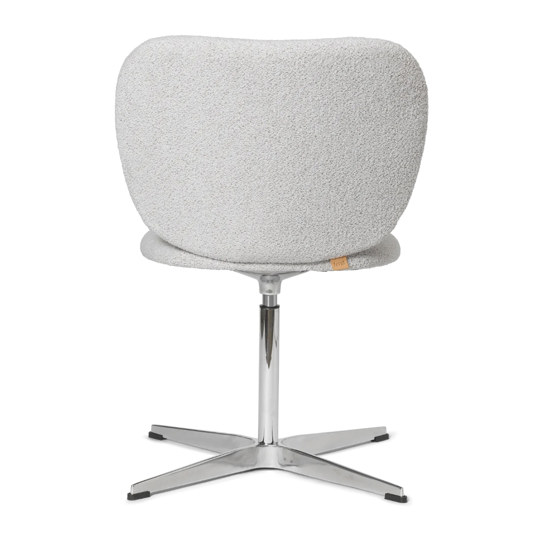 Rico Dining Chair - Swivel - Soft Bouclé - Off-White Melange