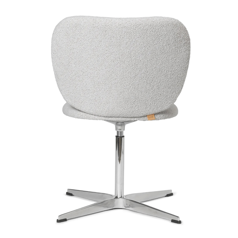 Rico Dining Chair - Swivel - Soft Bouclé - Off-White Melange