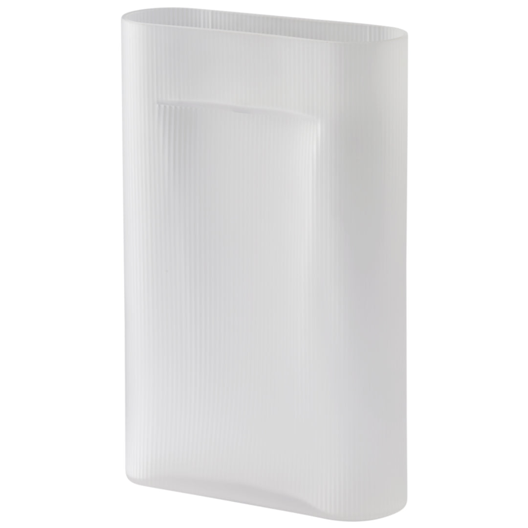 Ridge Vase Frosted Glass