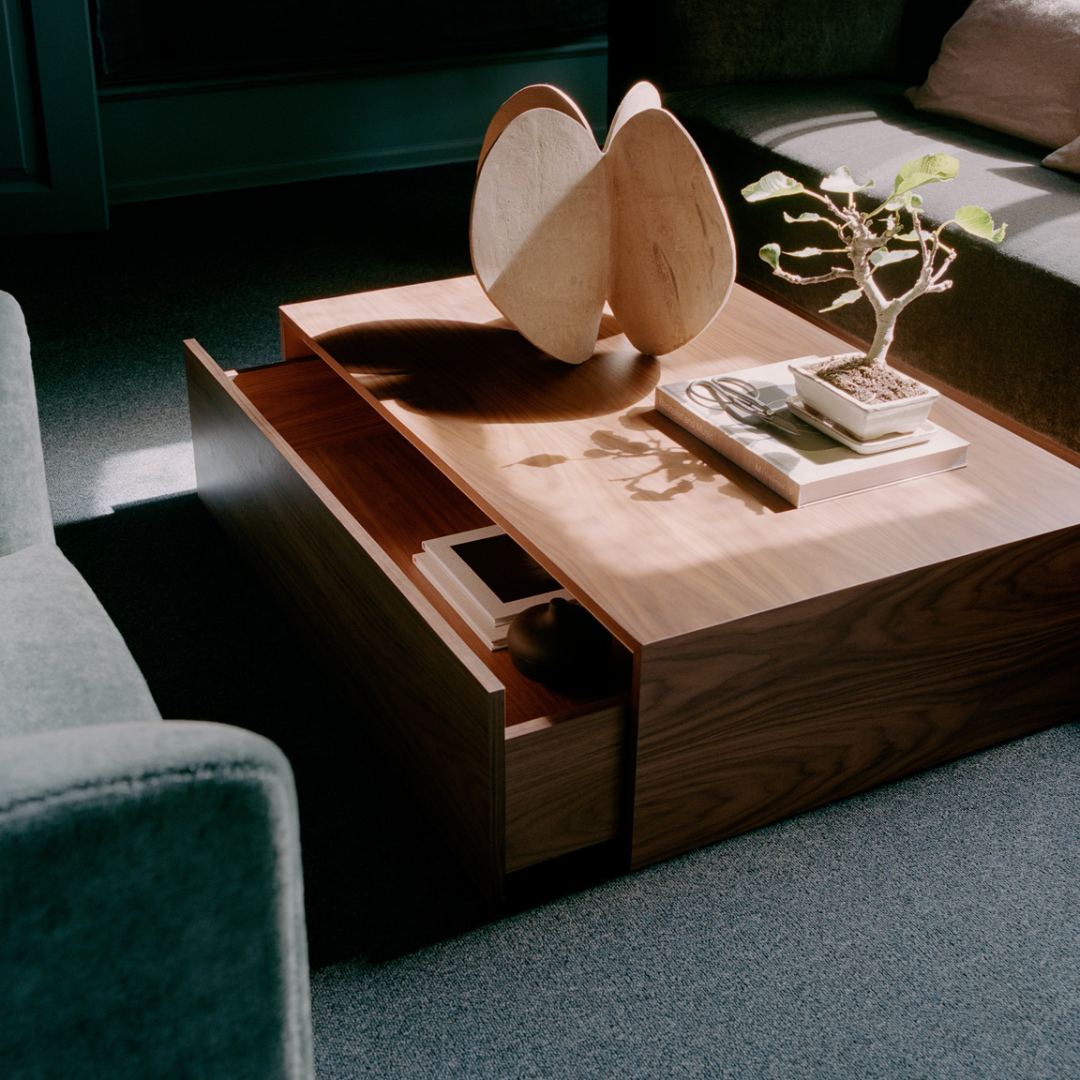 Mass High Coffee Table with Drawer